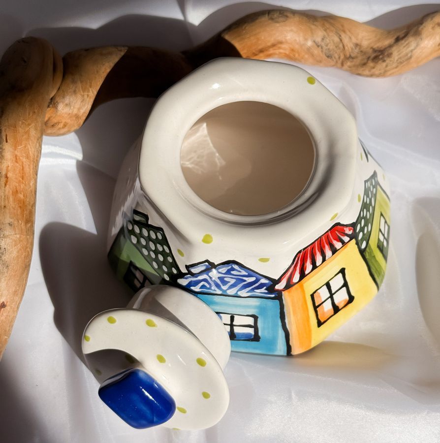 Цукорниця Будиночки Львівська кераміка ручна робота LK052-9 LK052-9 фото