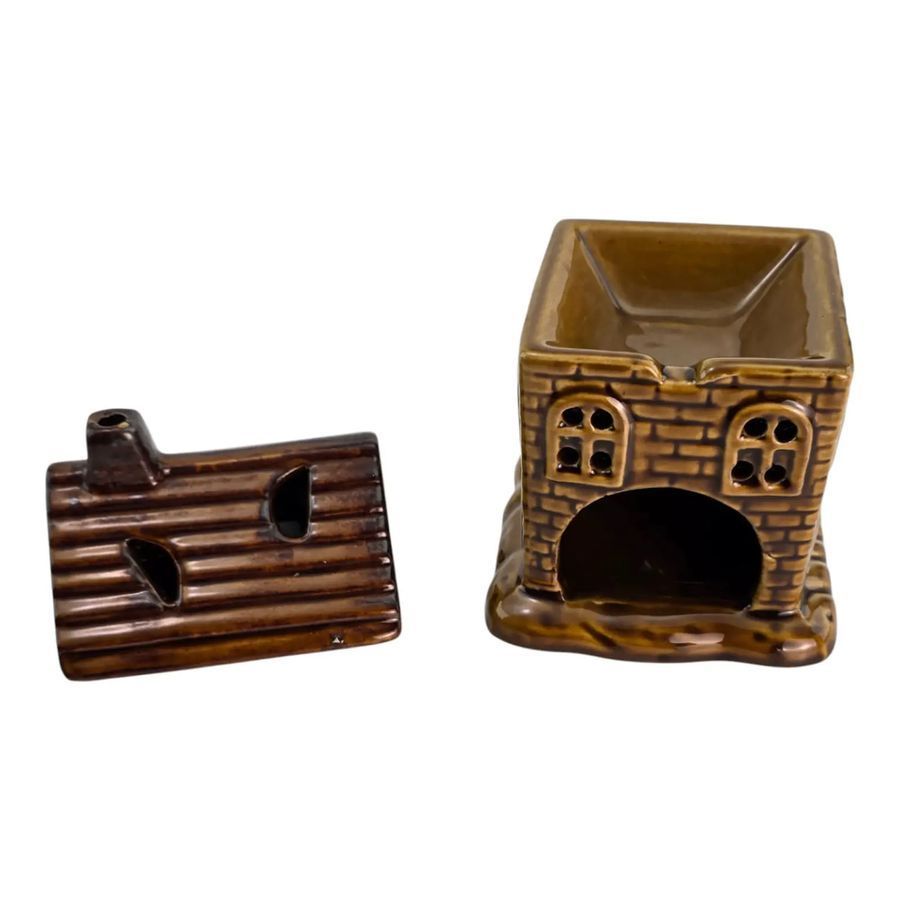 Аромалампа керамічна Будиночок коричнева 32910D 32910D фото
