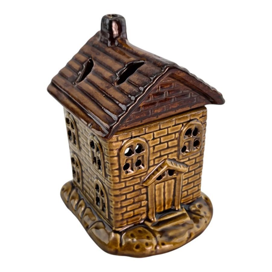 Аромалампа керамічна Будиночок коричнева 32910D 32910D фото