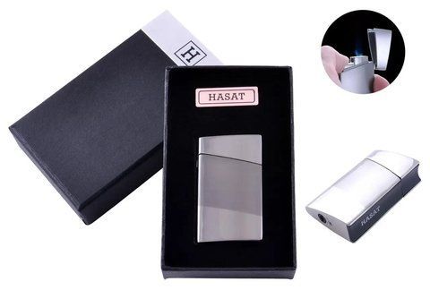 Зажигалка в подарочной коробке HASAT (Турбо пламя) №4317 Black 4317-Black фото
