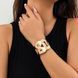 Браслет жіночий широкий Візерунки металевий золотого кольору BK073 BK073 фото 1