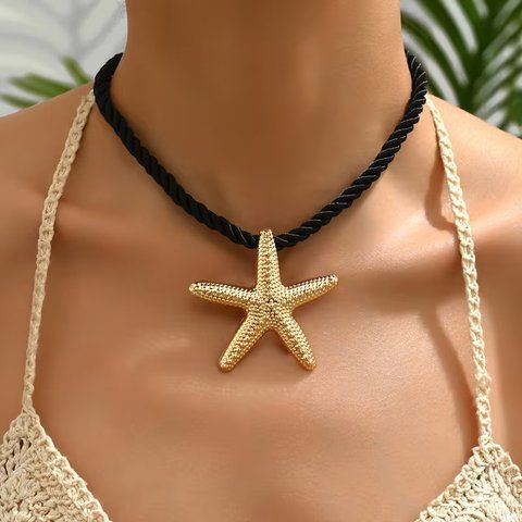 Чокер черный с морской звездой Морская гармония Podarkus BK145-B BK145-B фото
