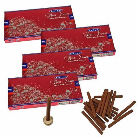 Red Jewel Червоний дорогоцінний камінь 60 грм (4/уп) Satya безосновное пахощі 34265 34265 фото