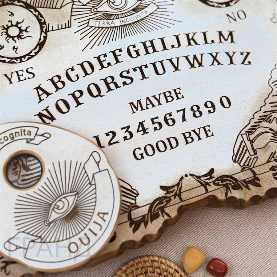 Эксклюзивная античная спиритическая доска OUIJA на английском языке. Указка 34951 34951 фото