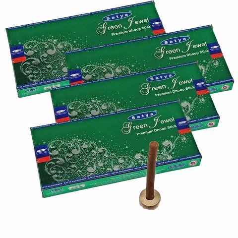 Green Jewel Зелений дорогоцінний камінь 60 грм (4/уп) Satya безосновное пахощі 34266 34266 фото