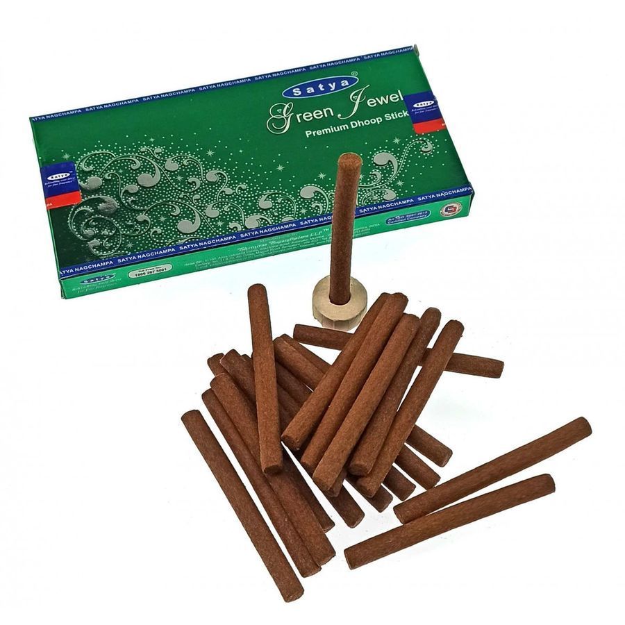 Green Jewel Зелений дорогоцінний камінь 60 грм (4/уп) Satya безосновное пахощі 34266 34266 фото