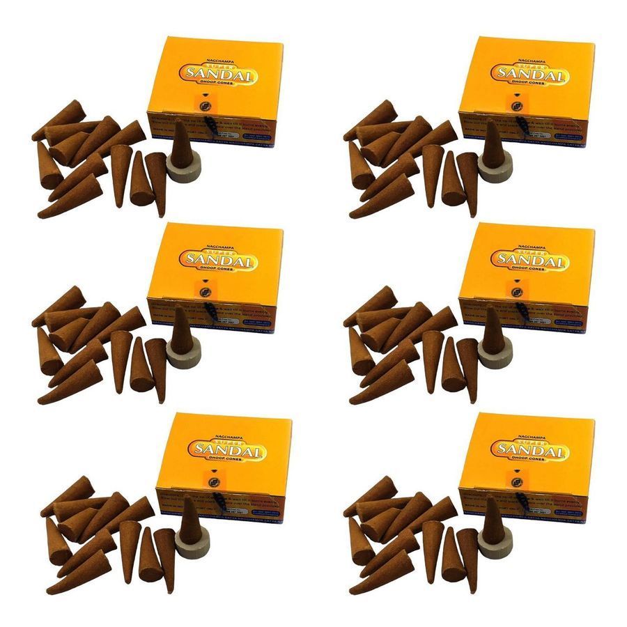 Супер Сандал Super Sandal dhoop масала конусы 90 гр 6 по 15 гр (60 шт) Satya безосновное благовоние 33792 33792 фото