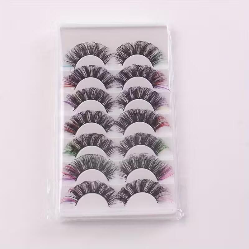 Накладные ресницы Color Mix 7 пар для праздничного макияжа Podarkus MK090 MK090 фото