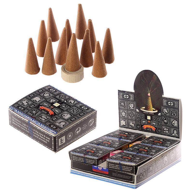 Super Hit dhoop cones Конуси 120 грам (6 по 20шт) Satya безосновное пахощі 32423 32423 фото
