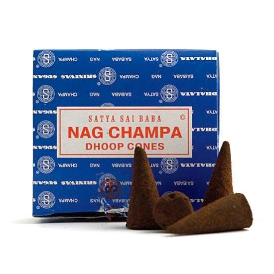 Nagchampa Dhoop Конуси 60 шт 5 по 12 Satya безосновне пахощі 32493 32493 фото