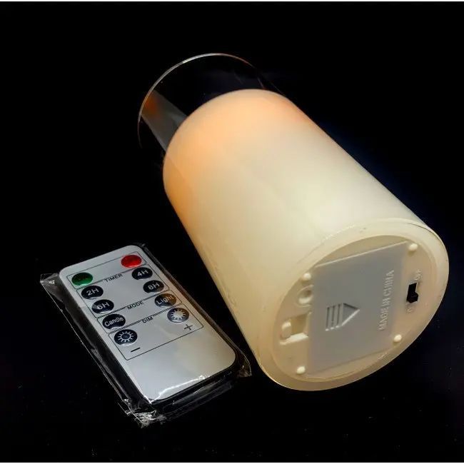 Свічка з Led-підсвіткою з рухомим полум'ям і пультом керування 34733 34733 фото