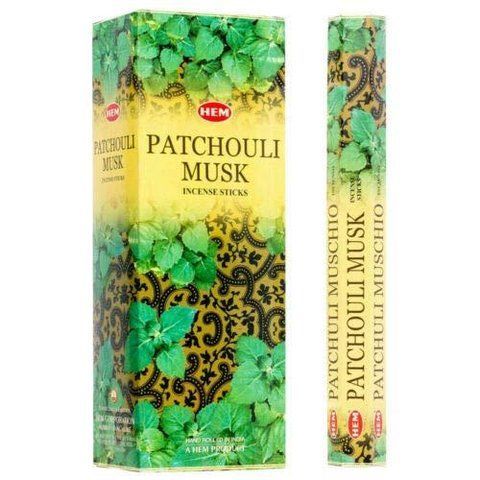 Пахощі Patchouli musk Пачулі та Муск Аромапалички Hem 20 шт./пач. 28219 28219 фото
