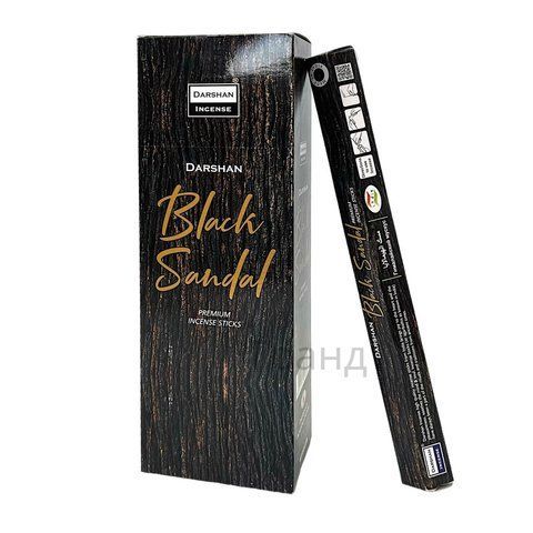 Набір пахощів Black Sandal Чорний Сандал Darshan 6 шестигранників Аромапалочки 35890K 35890K фото