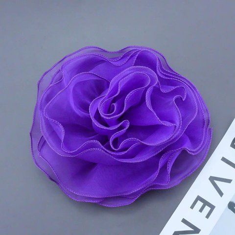 Брошка Квітка 28 см із сіточки dark-purple Аксесуар для одягу BK462-DP BK462-DP фото