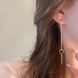 Серьги-протяжки Сердце с черной эмалью Podarkus бижутерия золотистые BK260 BK260 фото 3