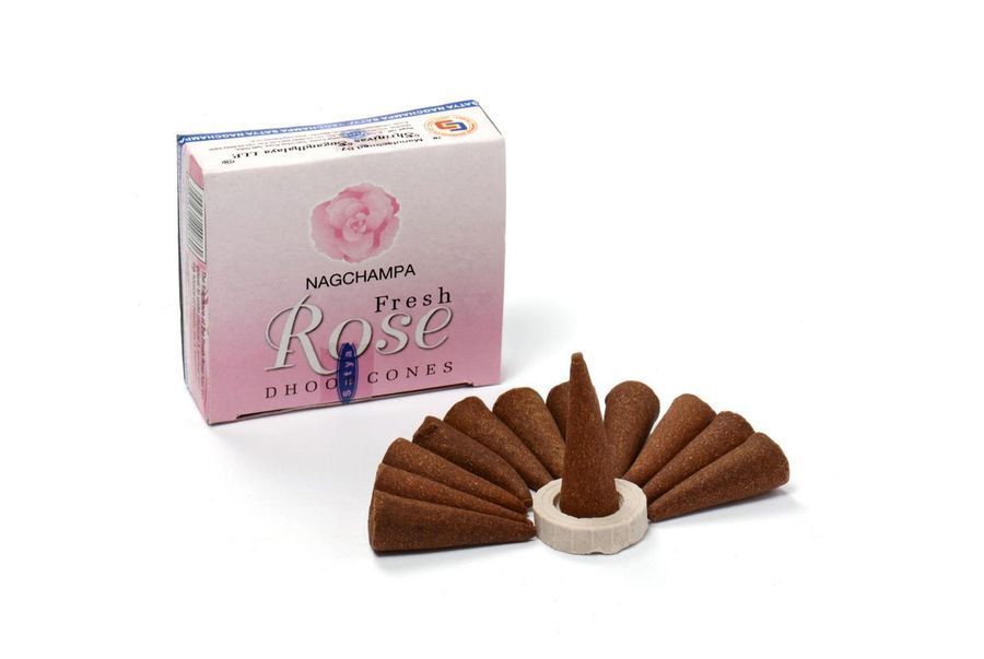 Fresh Rose dhoop Свіжа Троянда Конуси 72 шт Satya безосновное пахощі 32427 32427 фото