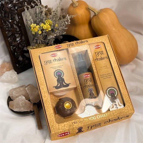 Подарочный набор HEM Yog Chakra благовония конусы спрей подставка 36527 36527 фото