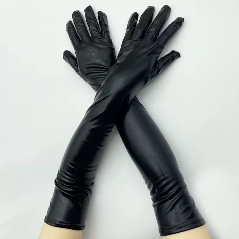 Рукавички чорні еластичні 48 см Podarkus BK1161-BL BK1161-BL фото