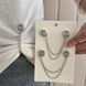 Магнитные фиксаторы для одежды с цепочкой Камелия 2 шт Серебристые BK1154-S BK1154-S фото 1