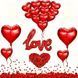 Повітряні кулі Серця LOVE з пелюстками для святкового декору DK045 DK045 фото 1