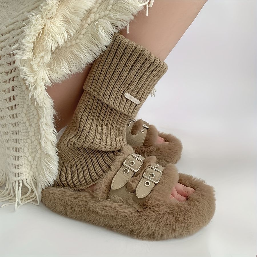 Гетри теплі Лоліта в'язані з підворотом One size Хакі Podarkus Аксесуари BK367-H BK367-H фото