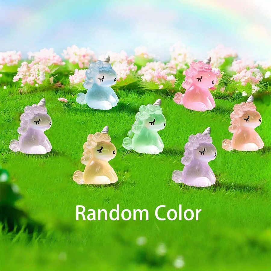 Фігурки що світяться Єдиноріжки різнокольорові Набір 10 шт Podarkus FK082 FK082 фото