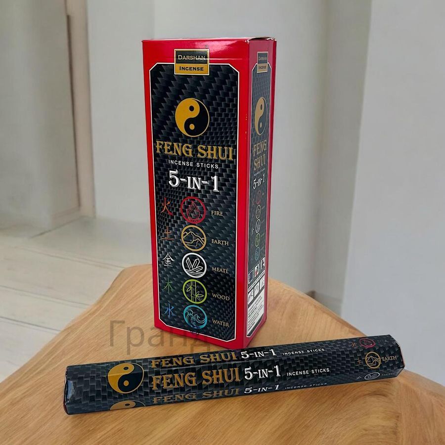 Набор благовоний Fengshui 5-In-1 Фен Шуй 5 в1 Darshan 6 шестигранников Аромапалочки 35895K 35895K фото