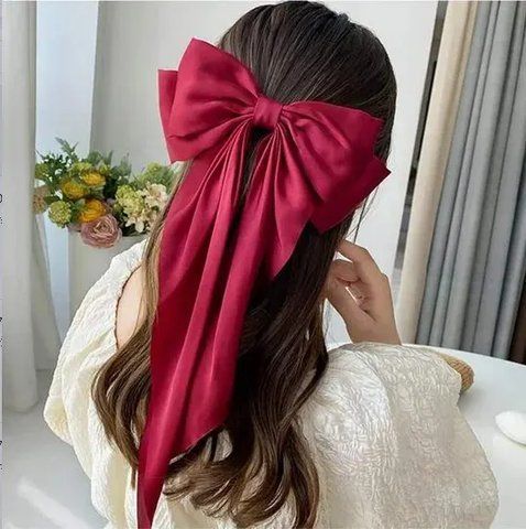 Жіноча заколка Бант для волосся Podarkus wine red BK025-WR BK025-WR фото