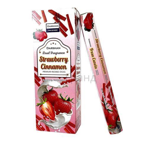 Набір пахощів Strawberry Cinnamon Полуниця і Кориця Darshan 6 шестигранників Аромапалочки 35930K 35930K фото