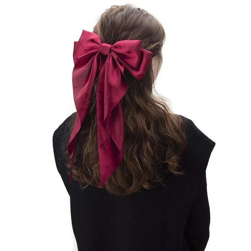 Жіноча заколка Бант для волосся Podarkus wine red BK025-WR BK025-WR фото