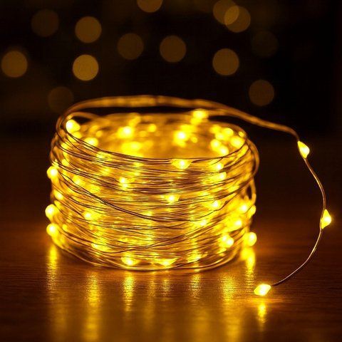 Гирлянда Роса 50 м 500 Led 8 режимов от розетки Теплый белый G169-50 G169-50 фото