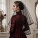 Фата черная двухъярусная на гребешке 60 см Podarkus BK1322-B BK1322-B фото 2