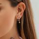 Сережки Краплі зигзаг Ассиметричні золотисті BK369-G BK369-G фото 1