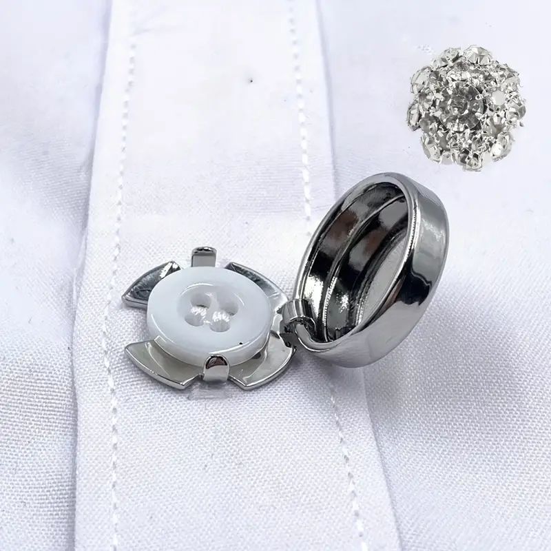 Накладки на пуговицы Цветочки серебристые 2 см 2 шт BK690-S BK690-S фото