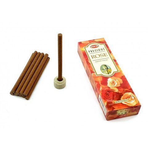 Пахощі Безосновні Precious Rose Dhoop Аромапалиці Дорогоцінна Троянда 34654 34654 фото