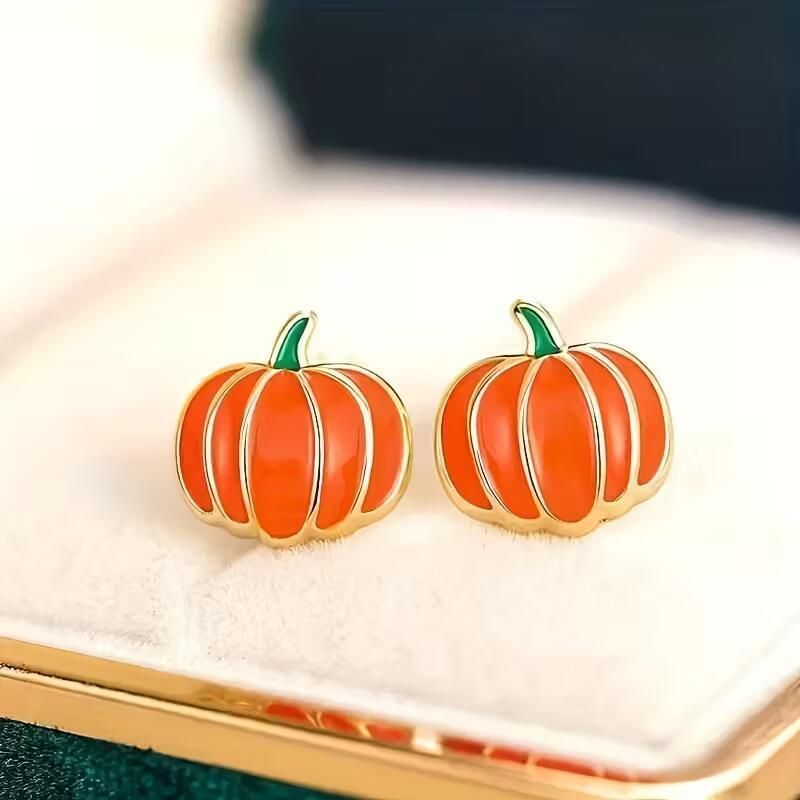 Серьги маленькие Тыква Halloween pumpkin Podarkus BK893 BK893 фото