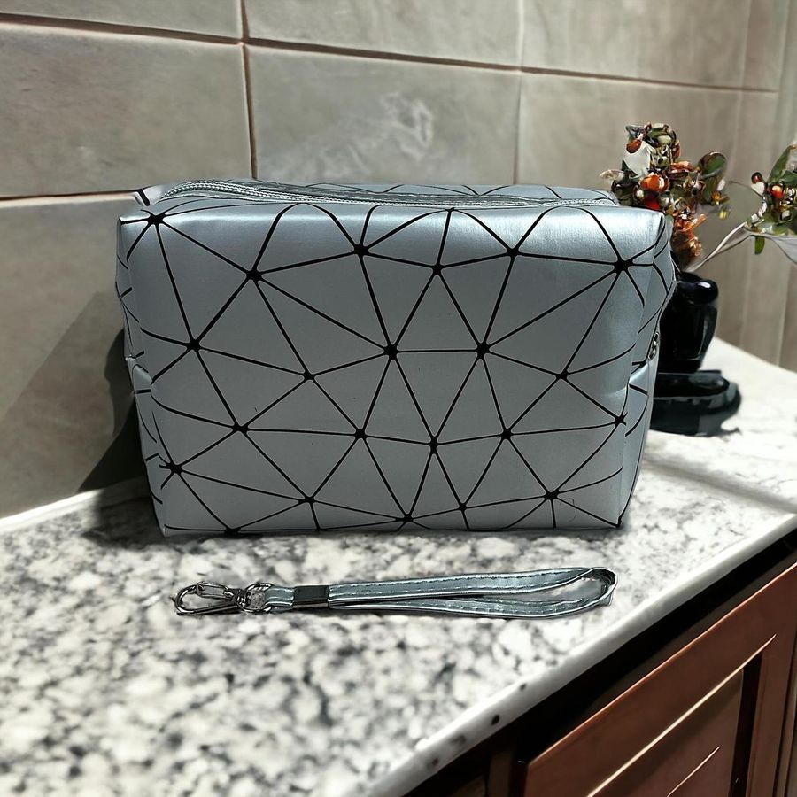 Косметичка Водонепроникна Квадрат silver MK049 MK049 фото