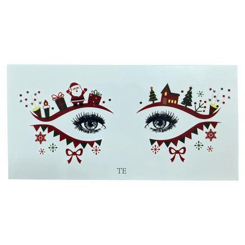 Тимчасове тату для обличчя Christmas для новорічних свят Podarkus MK092-8 MK092-8 фото