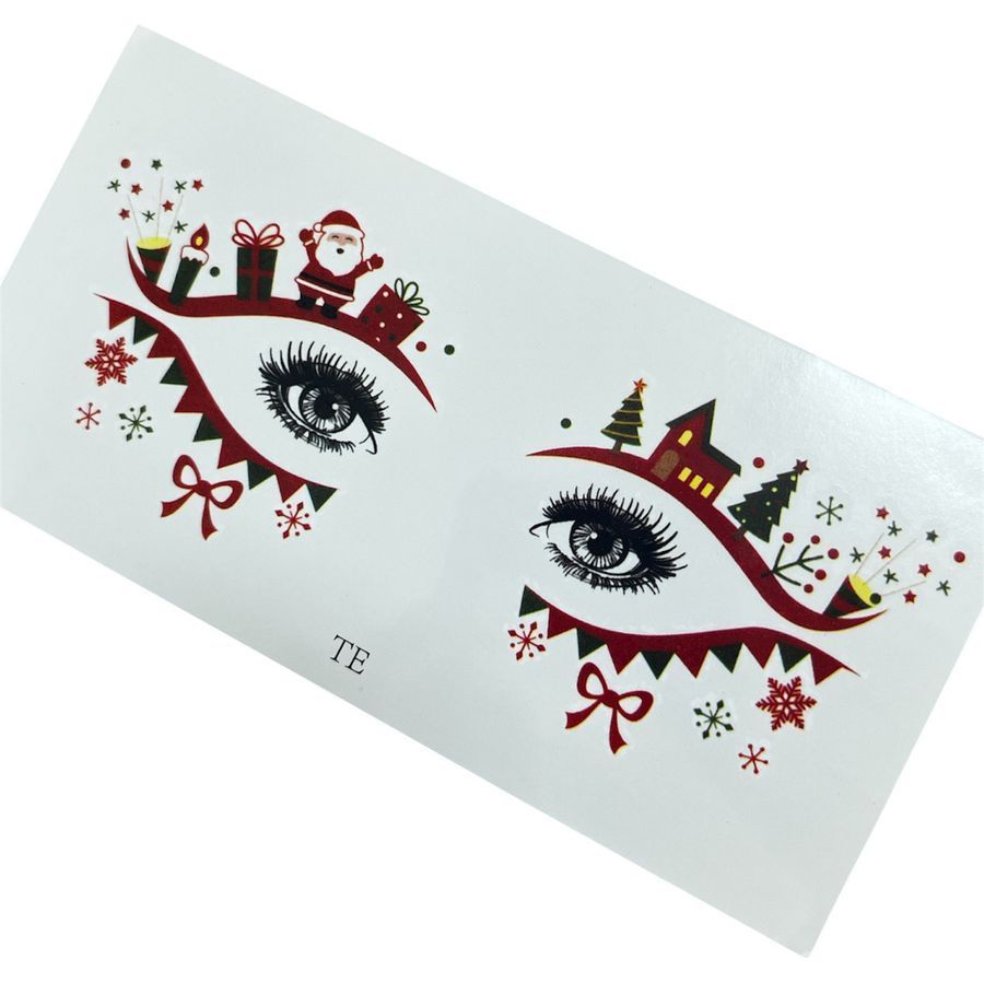 Тимчасове тату для обличчя Christmas для новорічних свят Podarkus MK092-8 MK092-8 фото