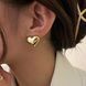 Сережки-гвоздики у вигляді Серця золотисті мінімалізм Podarkus BK080-G BK080-G фото 1