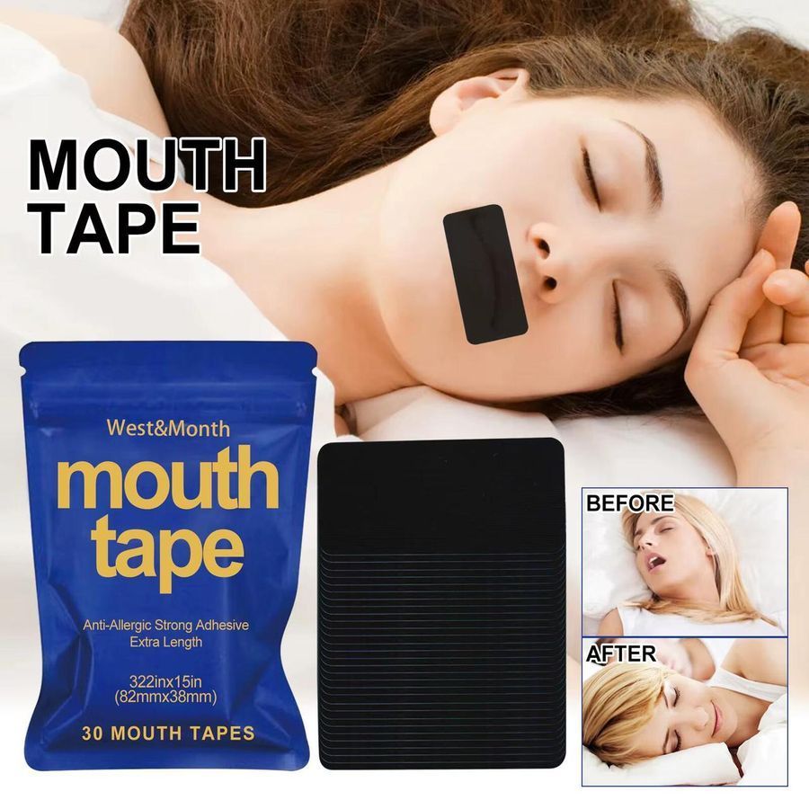Смужки для забезпечення носового дихання уві сні West&Month Mouth Tape Для всієї родини 30 шт PK052 PK052 фото