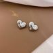 Сережки-гвоздики у вигляді Серця сріблясті Podarkus BK080-S BK080-S фото 1