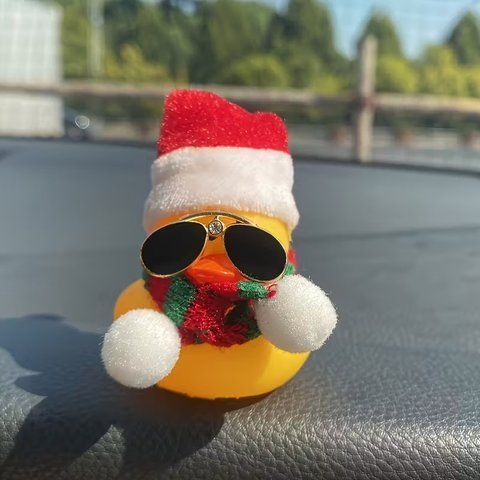 Гумова качечка Новорічна Christmas Crazy Duck на торпеду Podarkus AD014-8 AD014-8 фото