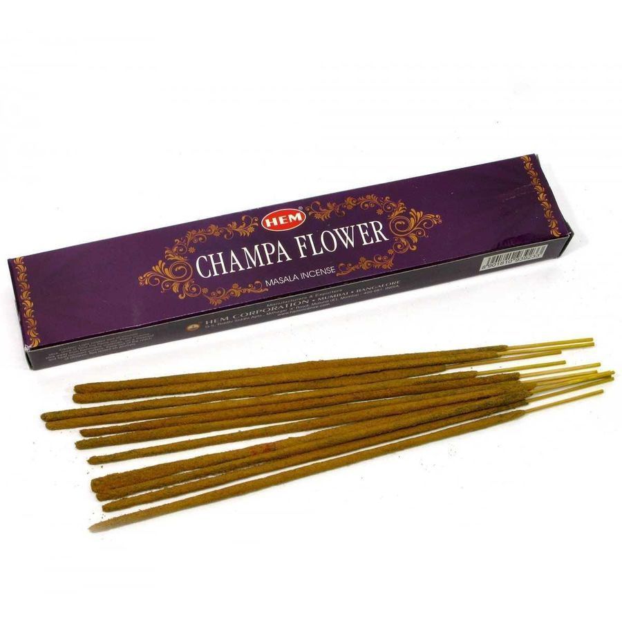 Комплект благовоний Hem Champa Flower Цветок Чампы пыльцовые агарбатти 4 шт по 15 гр 31205K 31205K фото