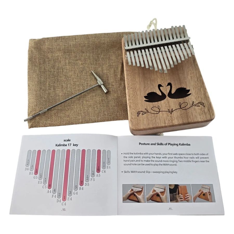 Калімба Лебеді натуральне дерево 35189 35189 фото