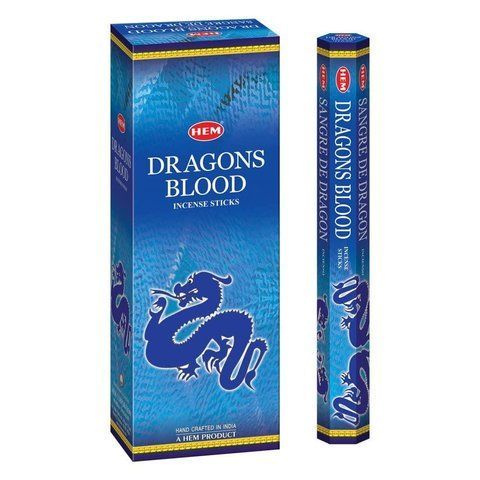 Пахощі Dragon Blood blue Блакитна кров Аромапалички Hem 20 шт./пач.28970 28970 фото