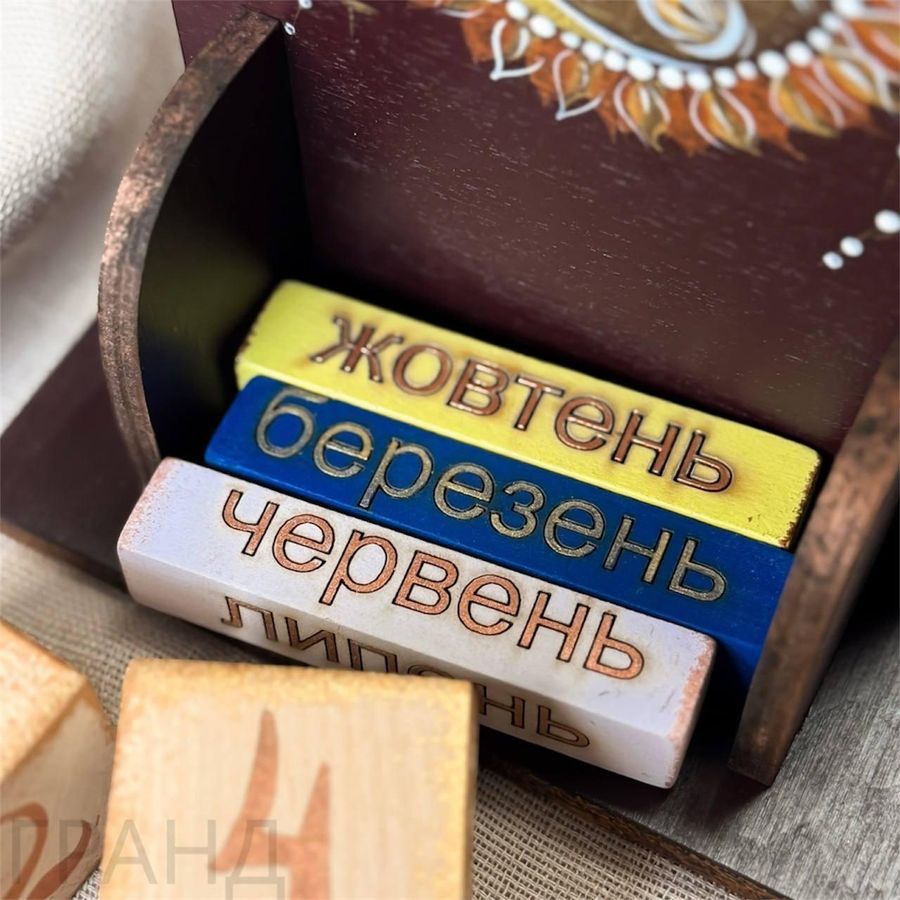Вечный календарь Таро-Магия времени, деревянный расписано вручную 35233 35233 фото