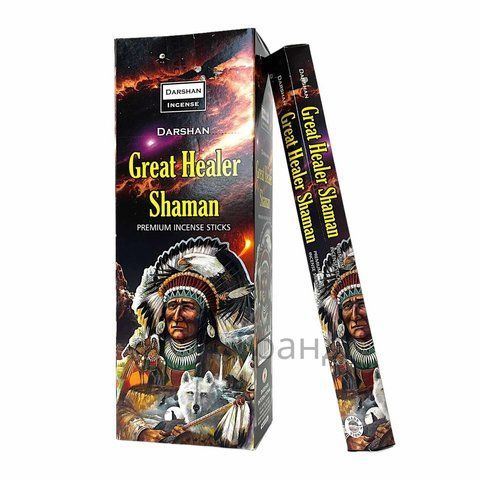 Набір пахощів Great Healer Shaman Шаман великий цілитель Darshan 6 шестигранників Аромапалочки 35907K 35907K фото